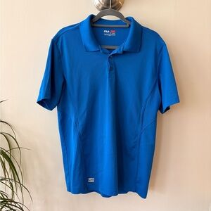 Fila Vibrant Blue Men's Polo Shirt Size Medium